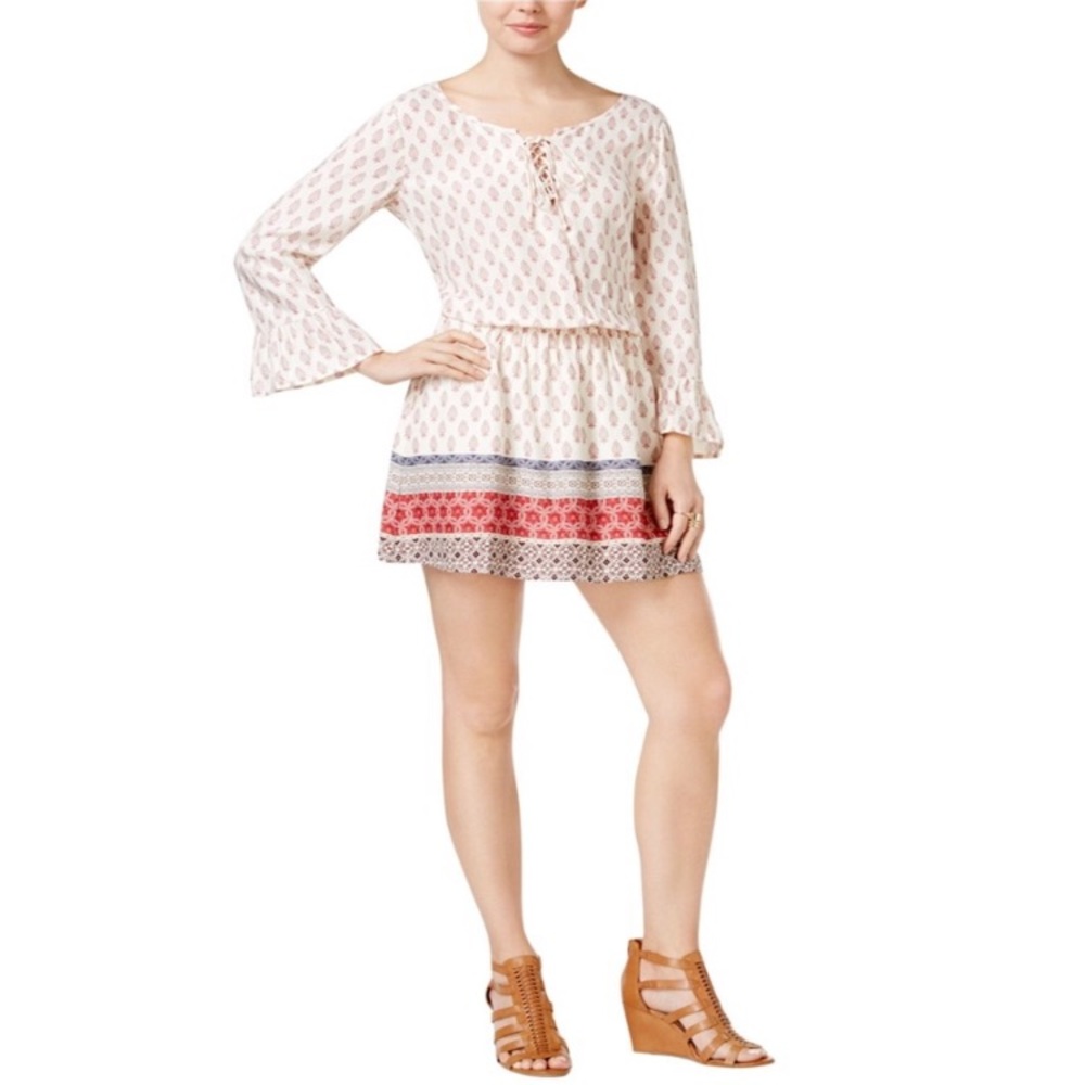 Sanctuary Printed Blouson Peasant Dress